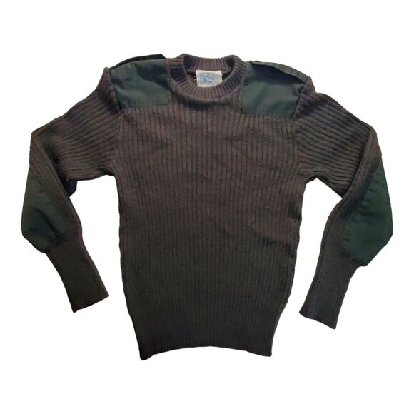 Standard Knitting Ltd Other - Military Sweater Men's 42 Green 100% Wool Pullover Commando Vintage Long Sleeve